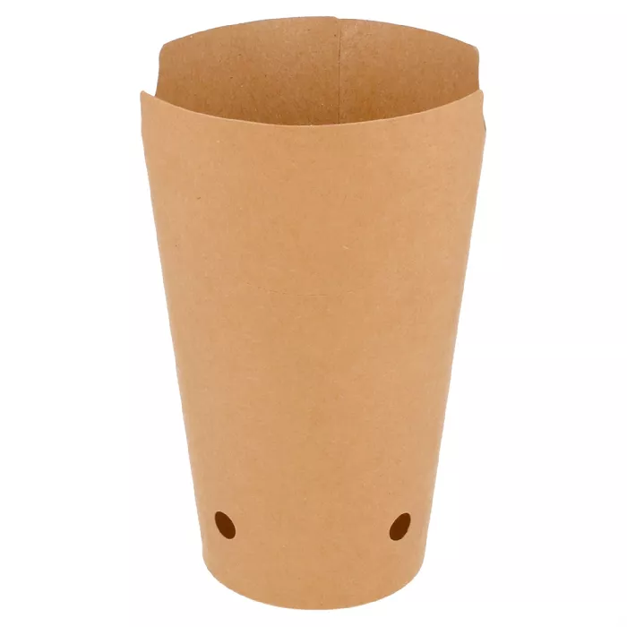 Bicchiere fritti chiuso 16oz - 480 ml 200 + 25pe g/m2 8,5x14 cm marrone cartone (50 unità)