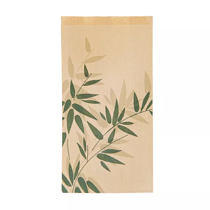 Sacos p/croissants 'feel green'  32 g/m2 19+8x26 cm natural kraft (500 unidade)