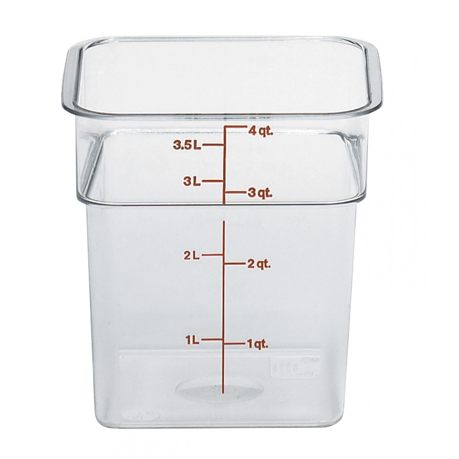 RECIPIENTE CUADRADO 3,8 L 18,5 x 18,5 x 18,7 cm Transparente (Tapa no incluida)
