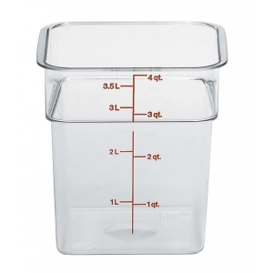 RECIPIENTE CUADRADO 3,8 L 18,5 x 18,5 x 18,7 cm Transparente (Tapa no incluida)