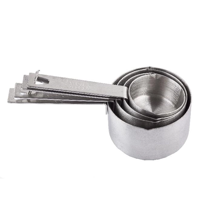 Set de cacitos medidores: 0,25/0,3/0,5/1 taza 8,2 x 6,3 x 17,7 cm Acero inoxidable