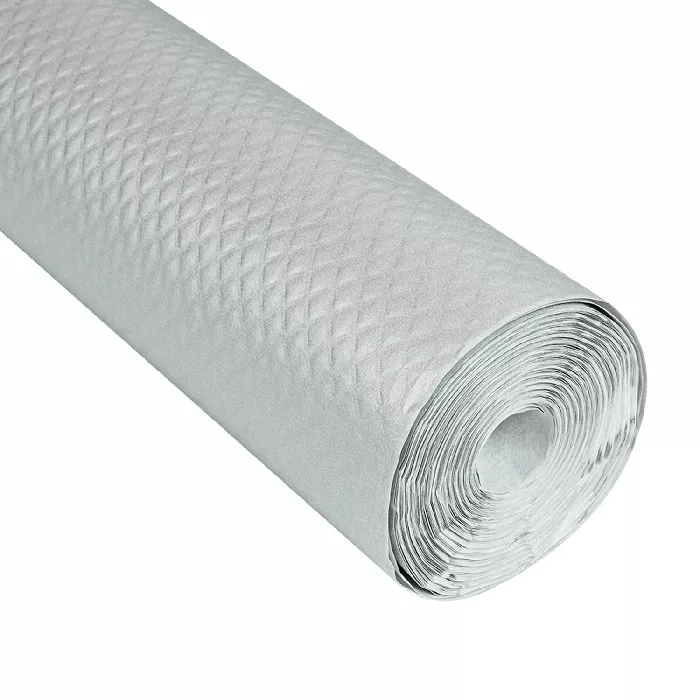 Rollo mantel  48 g/m2 1,20x25 m plateado celulosa (4 unid.)