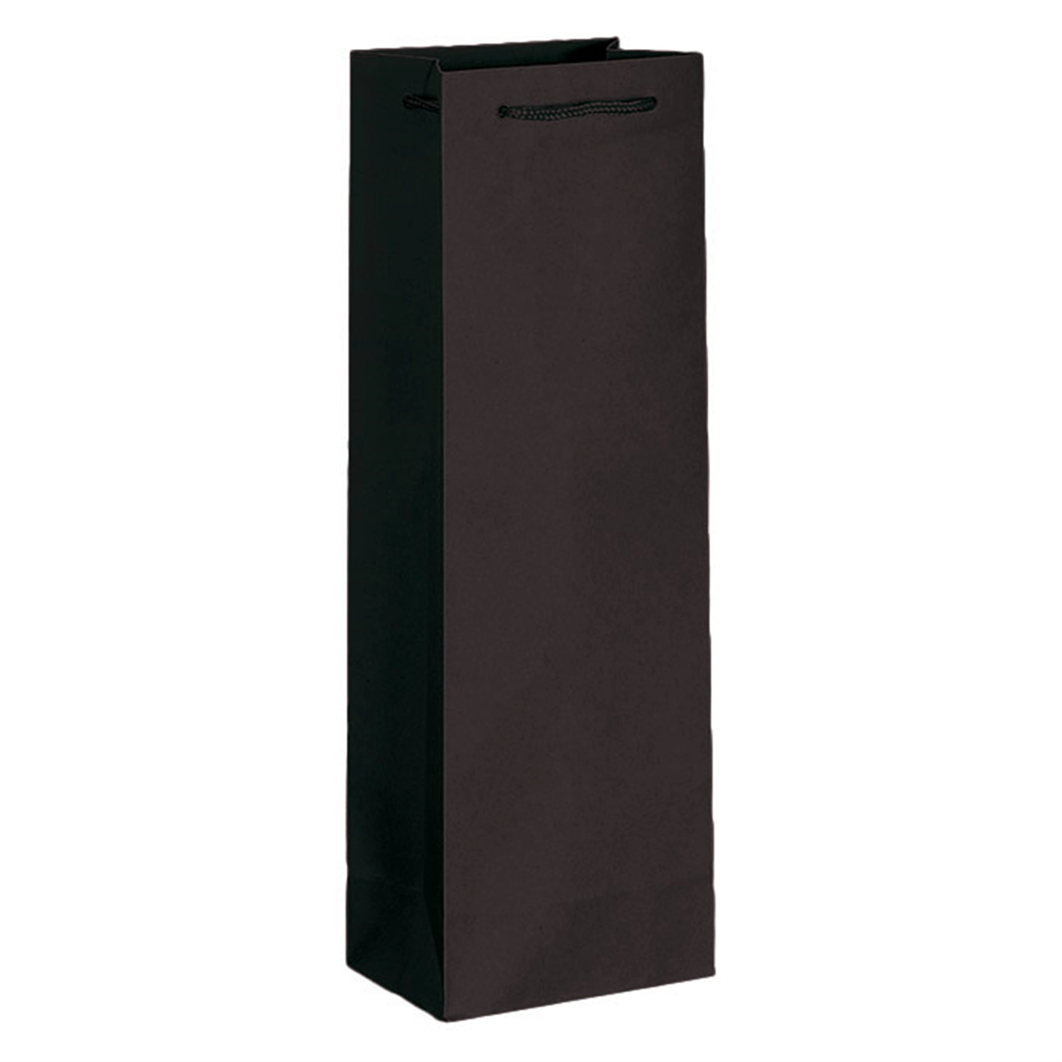 10 u. bolsa porta botellas cordon  150 g/m2 12,3+7,8x36 cm negro papel (1 unid.)