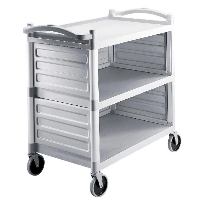CARRO DE SERVICIO PANELABLE REFORZADO 101,5 x 54 x 95 cm Gris moteado (Paneles no incluidos)