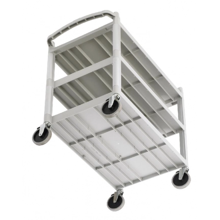 CARRO DE SERVICIO PANELABLE REFORZADO 101,5 x 54 x 95 cm Gris moteado (Paneles no incluidos)