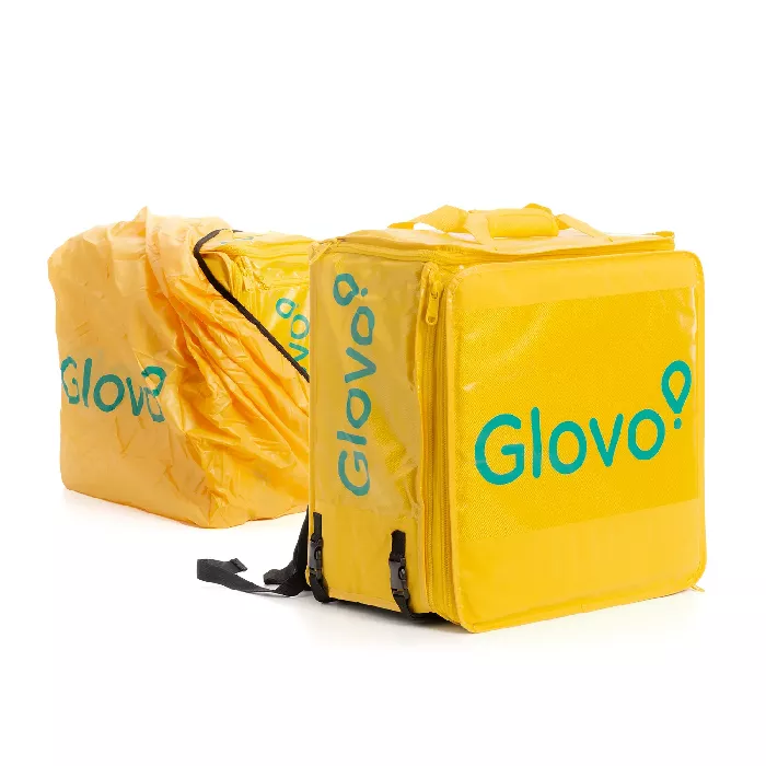 Zaino espandibile Glovo con copertura antipioggia