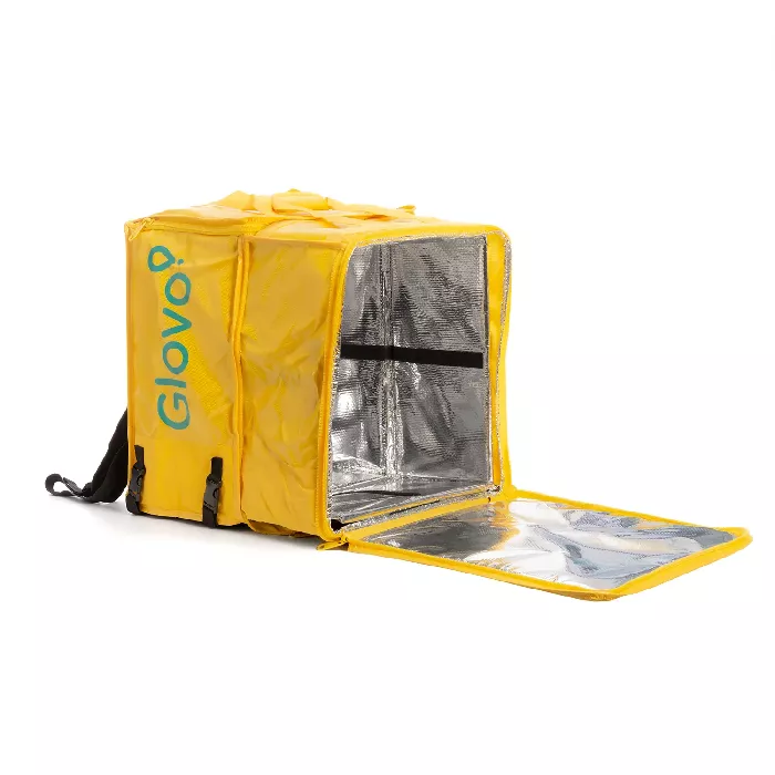 Zaino espandibile Glovo con copertura antipioggia