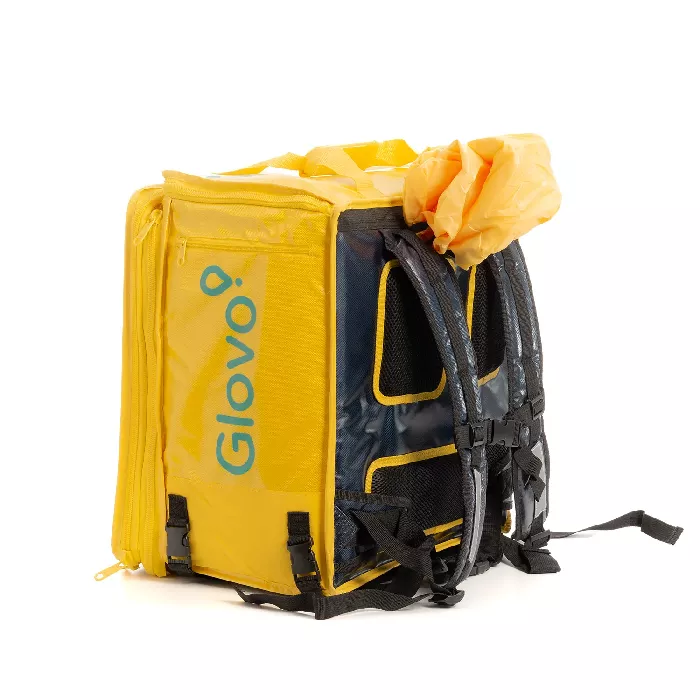 Zaino espandibile Glovo con copertura antipioggia