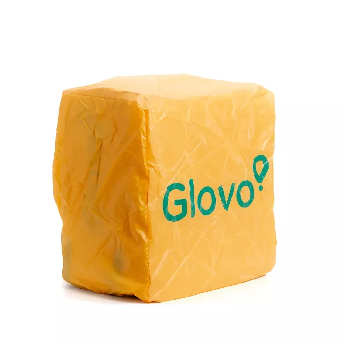 Zaino espandibile Glovo con copertura antipioggia