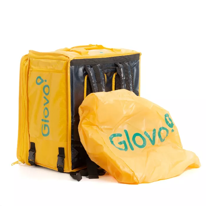 Zaino espandibile Glovo con copertura antipioggia