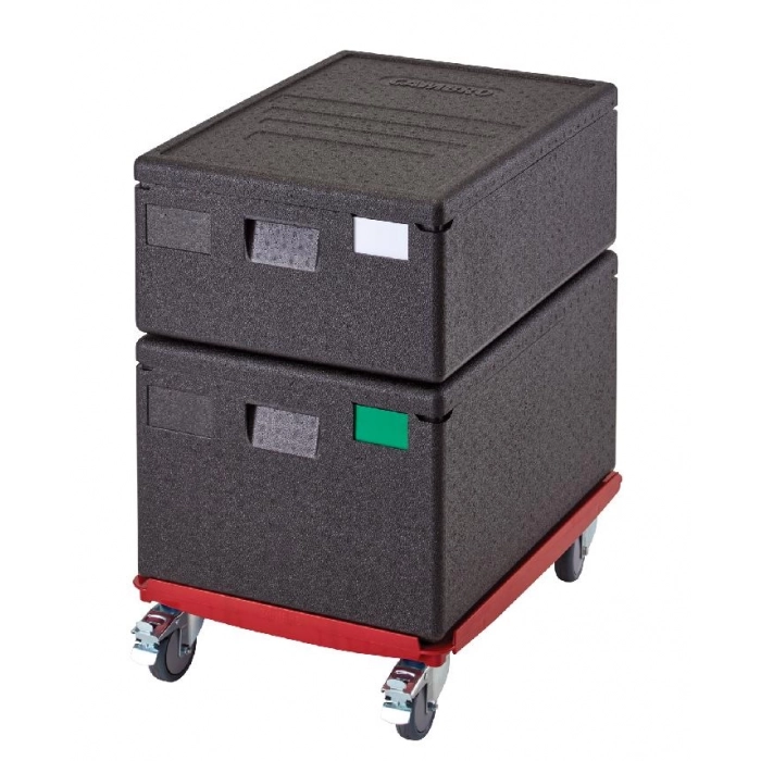 CARRO CAMDOLLY para CAMGOBOXES 40x60 con 4 ruedas giratorias, 2 de ellas con freno 71 x 51 x 16 cm Rojo