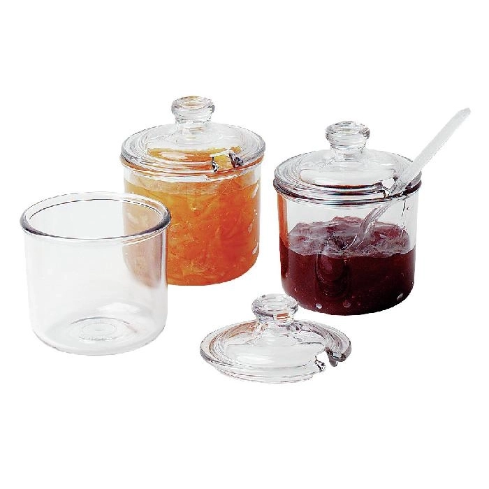 Tarro con tapa para condimentos 240 ml 8,3 x 8,3 x 10,2 cm (3 unids)