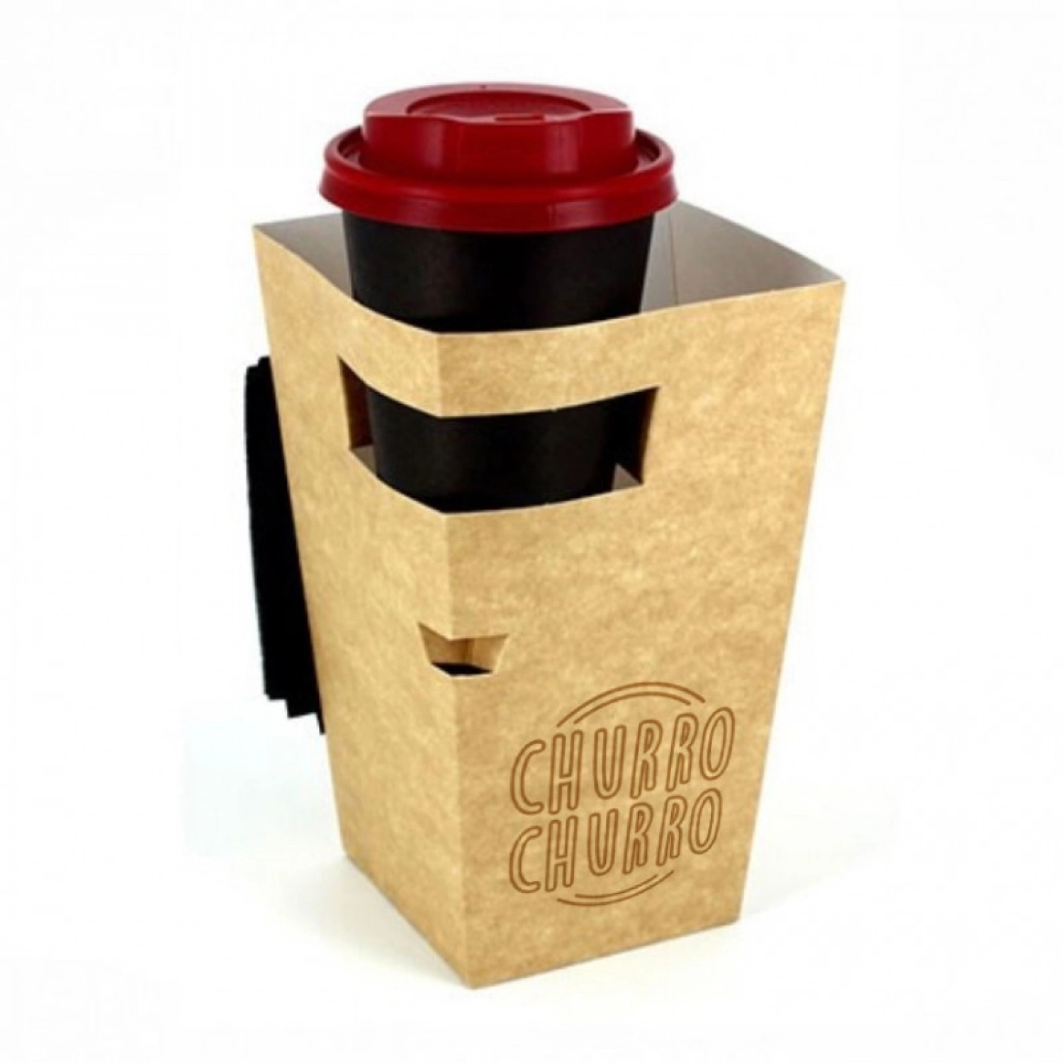 Envase para churros y vaso chocolate kraft (7,8x7,8x18cm)
