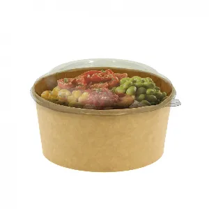 300 Uds. Ensaladera bowl poke de cartón kraft con tapa (750cc) | Ref: ENS006K