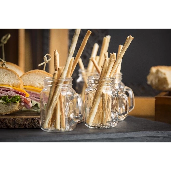 Set de 4 jarras para tabla Mason Jar 135 ml Transparente