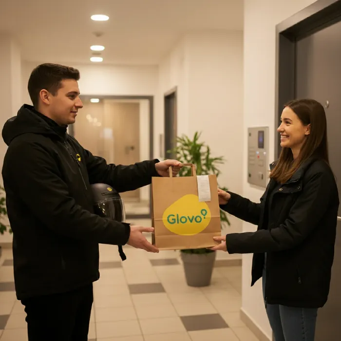 Buste di carta medie Glovo 34x14x39