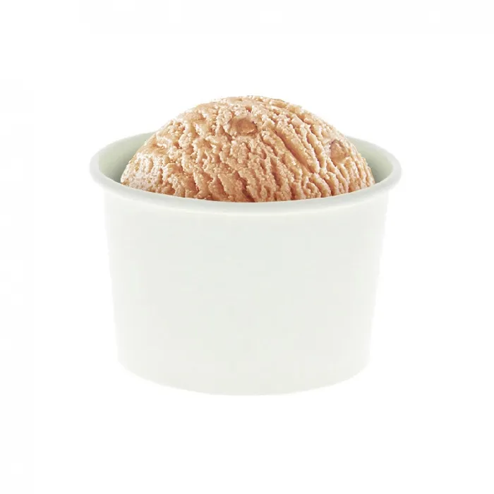 50 unidades de copos de gelado brancos de 120ml (4Oz) | Ref: HEL002B
