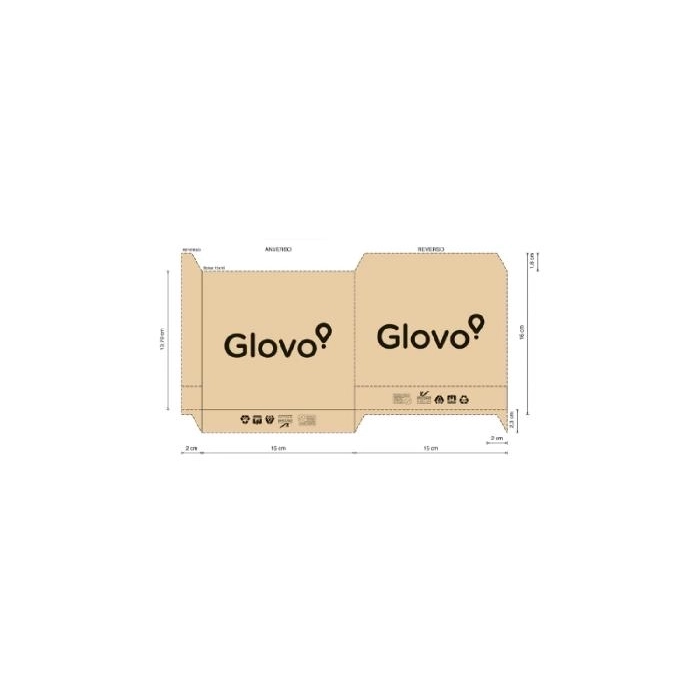 Bolsas antigrasa Glovo doble apertura 15x12cm (Pack 100 uds.)