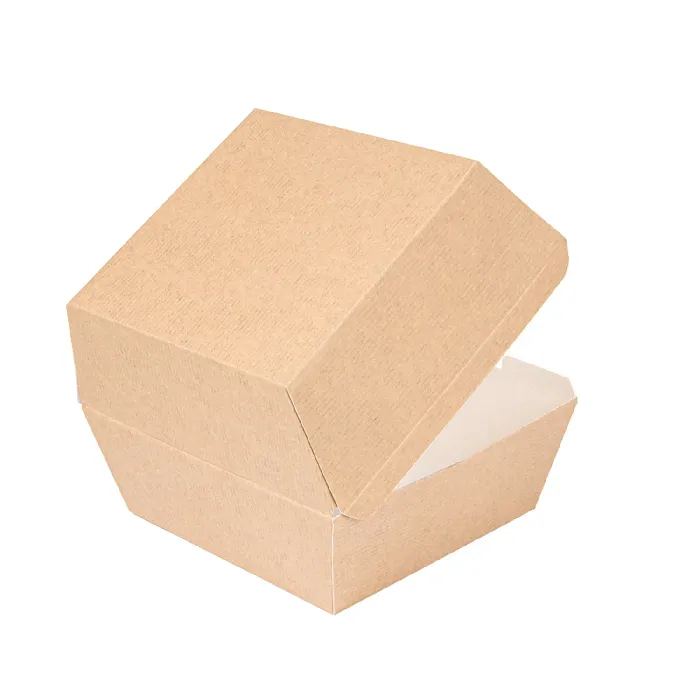 Conchas Hamburguesa "ThePack"  220 G/M2 13x12,5x6,2 CM (S) Natural Cartón ondulado nano-micro (450 UNID.)