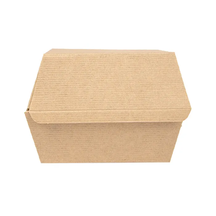Conchas Hamburguesa "ThePack"  220 G/M2 13x12,5x6,2 CM (S) Natural Cartón ondulado nano-micro (450 UNID.)