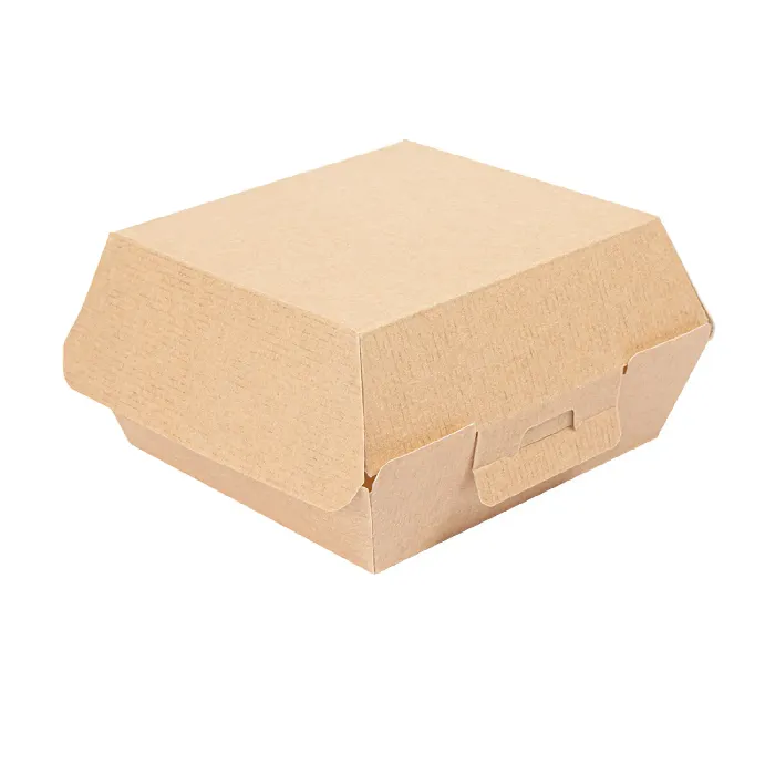 Conchas Hamburguesa "ThePack"  220 G/M2 13x12,5x6,2 CM (S) Natural Cartón ondulado nano-micro (450 UNID.)
