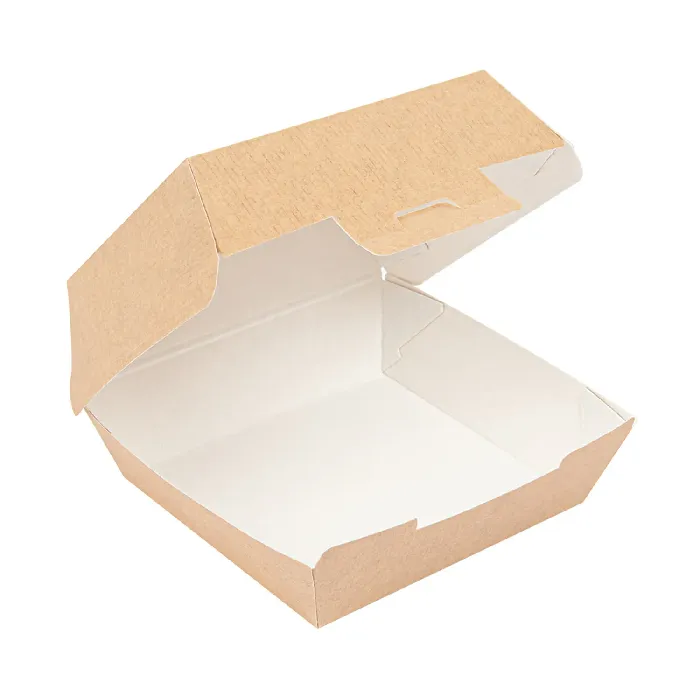 Conchas Hamburguesa "ThePack"  220 G/M2 13x12,5x6,2 CM (S) Natural Cartón ondulado nano-micro (450 UNID.)