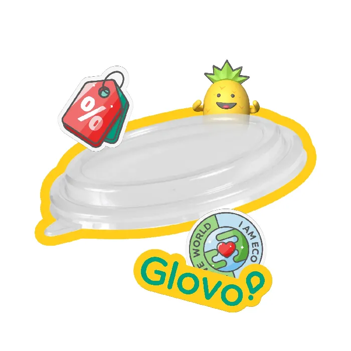 Tapas para ensaladeras GLOVO21298 Ø 15 CM Transparente PET (300 UNID.)