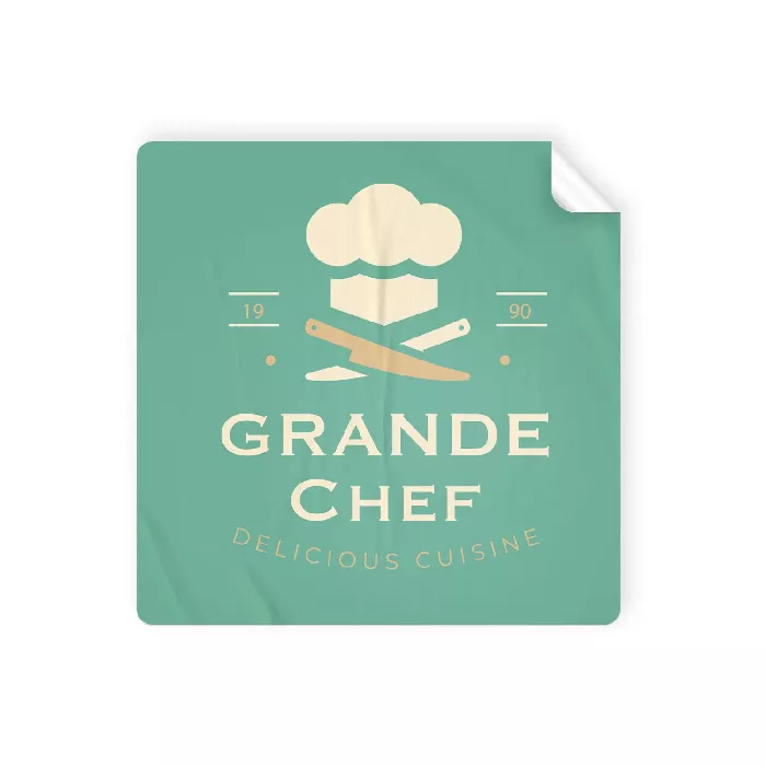 Pegatinas vinilo cuadradas grandes (12x12cm) Personalizada