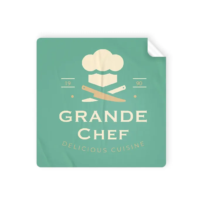 Pegatinas vinilo cuadradas grandes (12x12cm) Personalizada