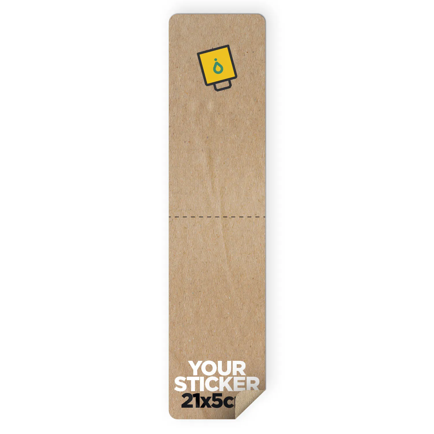 Pegatina vinilo rectangular (21x5 cm) Personalizadas