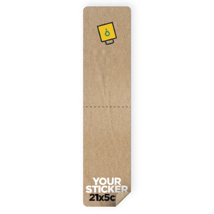 Pegatina vinilo rectangular (21x5 cm) Personalizadas