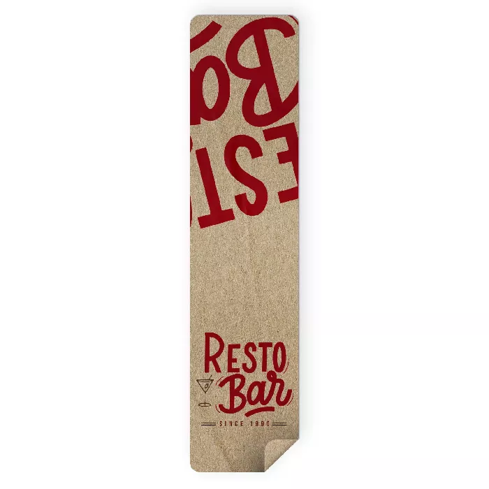 Pegatina vinilo rectangular (21x5 cm) Personalizada