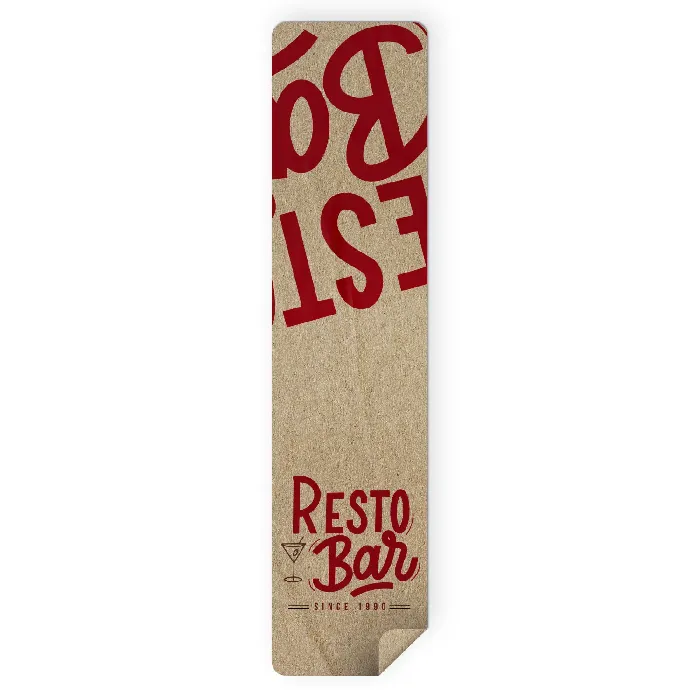 Pegatina vinilo rectangular (21x5 cm) Personalizada