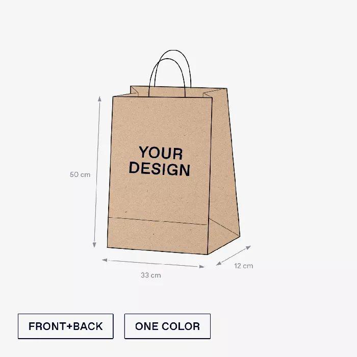 B95 (33 x 50 x 12 cm) Borsa in carta stampata con manico