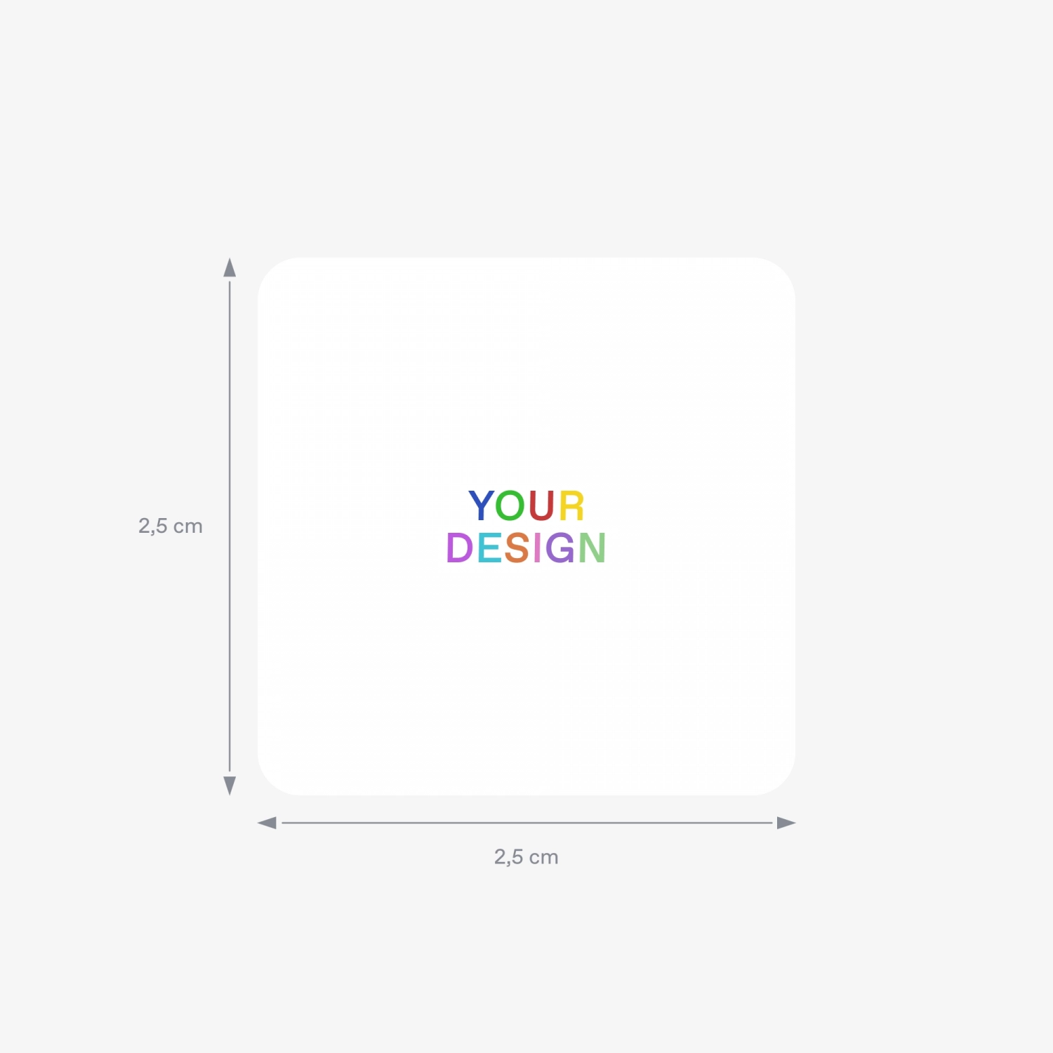 SS5 (2.5 x 2.5 cm) Etichette personalizzate