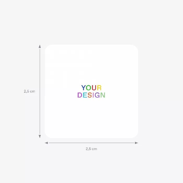 SS5 (2.5 x 2.5 cm) Etichette personalizzate