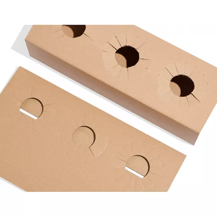 Caja lisa para botellas con inserciones