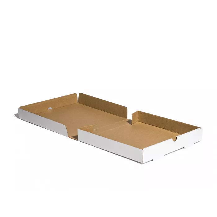 Caixa para pizza, branco-castanho 41x41x4,5 cm