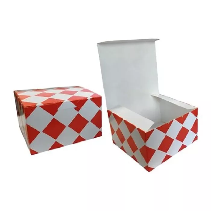 Cutie pentru hamburger, grilă roșie 130x130x80mm