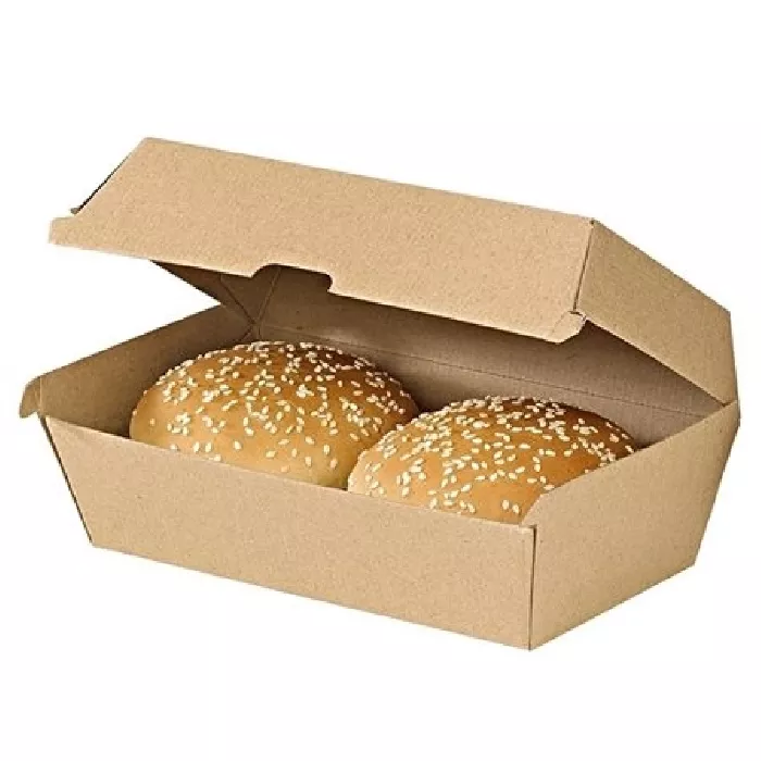 Cutie pentru hamburger, maro, 225x125x82mm