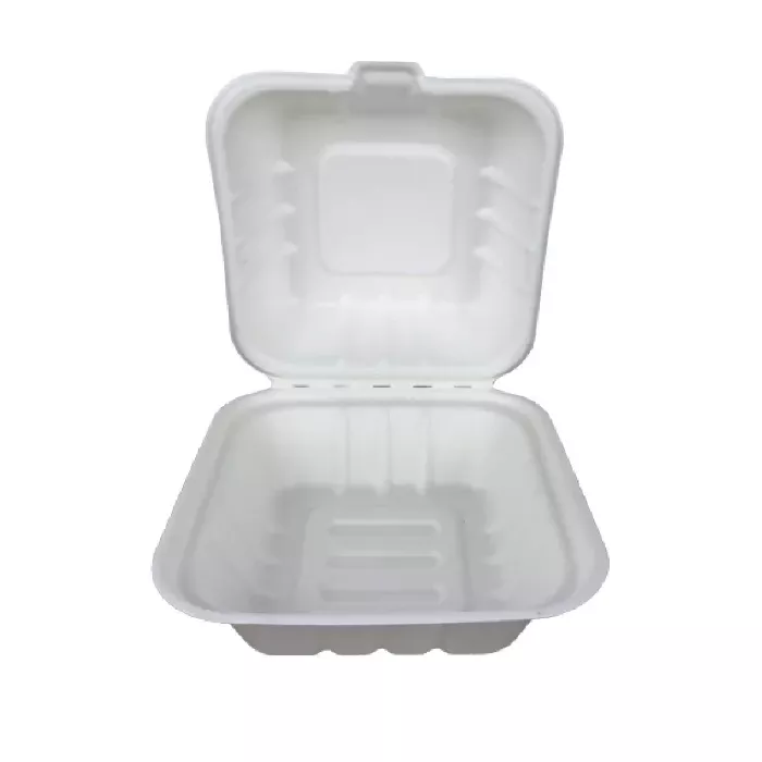 Hamburger box z trzciny cukrowej, 15cm x 15cm x 7,5cm
