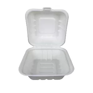 Kutija za hamburger od šećerne trske, 15cm x 15cm x 7,5cm