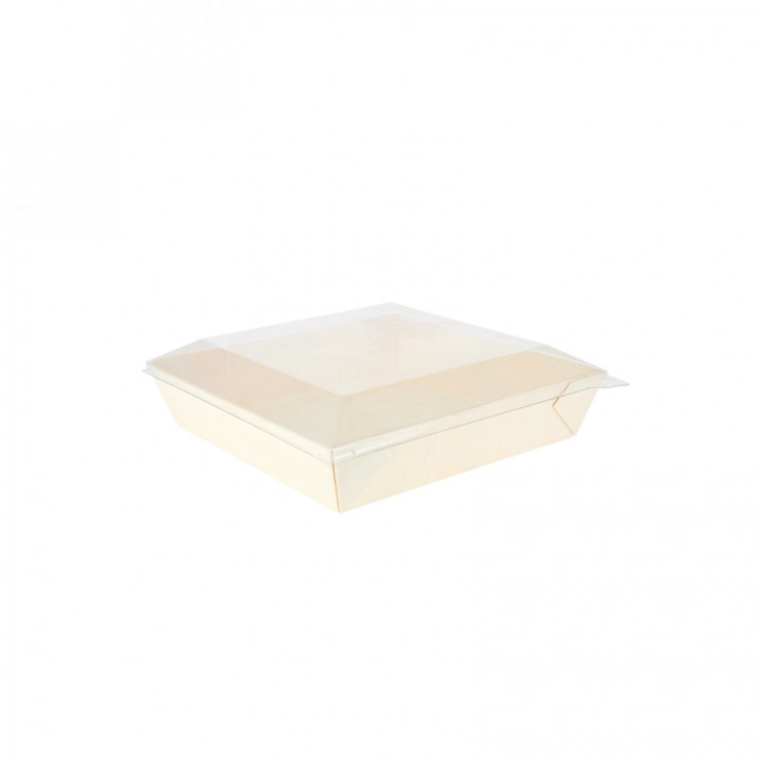 100 unidades. Tampa transparente para bandeja de madeira samurai (17x17cm) | Ref: PW210SAMLT170