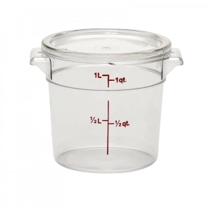 RECIPIENTE REDONDO 900 ml 15,4 x 15,4 cm Transparente (Tapa no incluida)