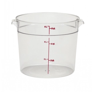 RECIPIENTE REDONDO 5,7 L 25,2 x 25,2 cm Transparente (Tapa no incluida)