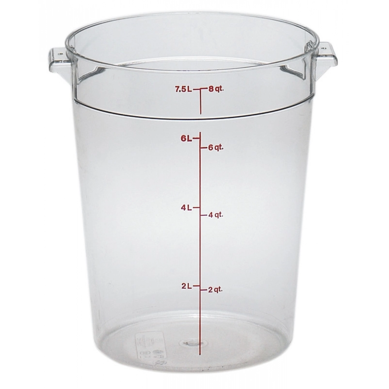 RECIPIENTE REDONDO 7,6 L 25,2 x 25,2 cm Transparente (Tapa no incluida)