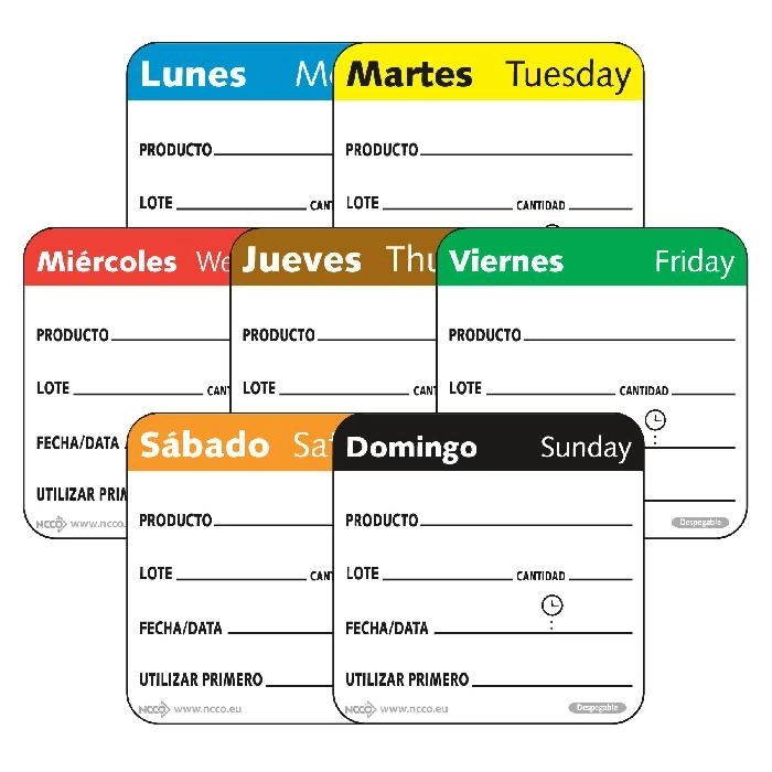 Rollo de 500 etiquetas JUEVES (3 unids)