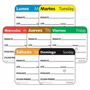 Rollo de 500 etiquetas JUEVES (3 unids)