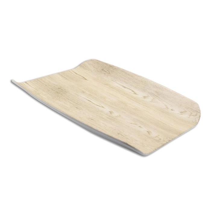 Bandeja rectangular GN 1/2 con bordes elevados 32 x 25 x 4 cm Madera/Blanco (Pack de 6 unidades)