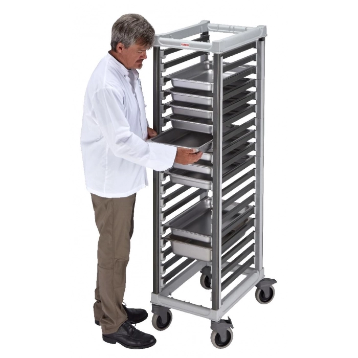 CARRO DE DISTRIBUCIÓN PARA CUBETAS GASTRONORM (GN 1/1) 73,03 x 43,8 x 170,7 cm Gris